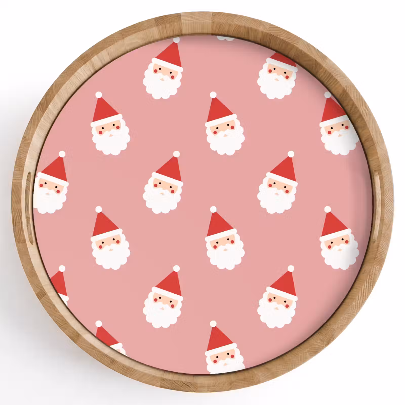 Tablett - Weihnachten – Weihnachtsmann – Rosa — 1