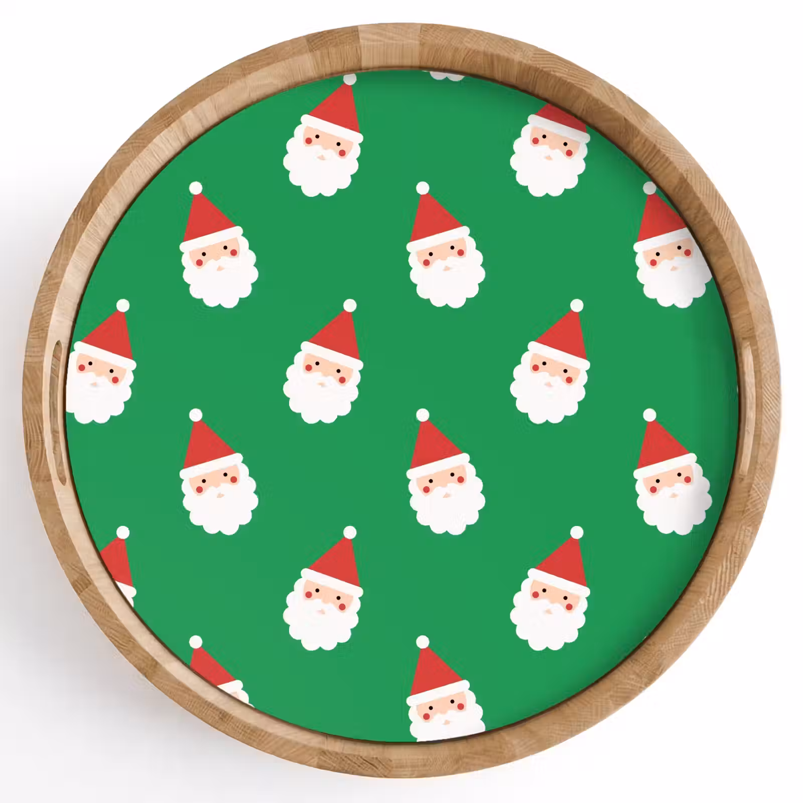 Tablett - Weihnachtsmann – Weihnachten – Neon – Grün — 1