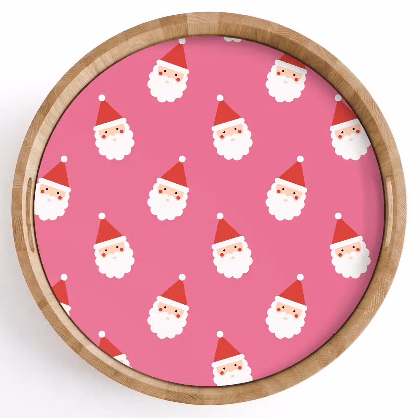 Tablett - Weihnachtsmann – Weihnachten – Rot – Rosa — 1