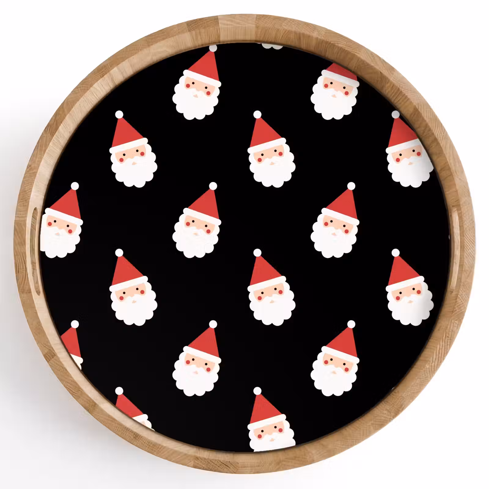 Tablett - Weihnachtsmann – Weihnachten – Schwarz — 1