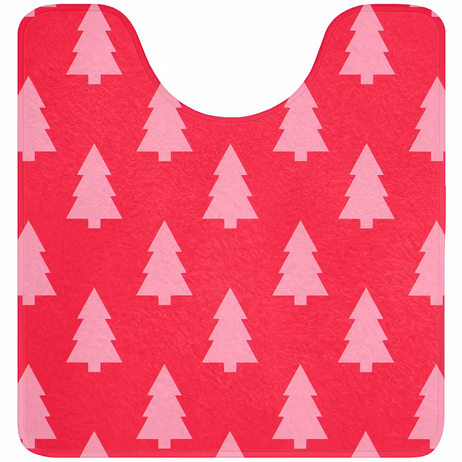 WC Vorleger - Weihnachtsbaum – Rosa – Rot — 1