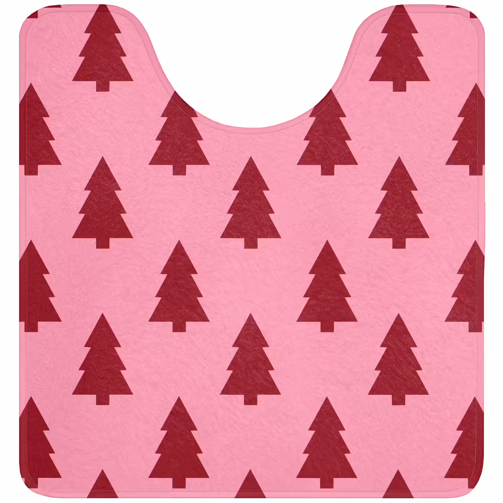 WC Vorleger - Weihnachtsbaum – Rot – Rosa — 1