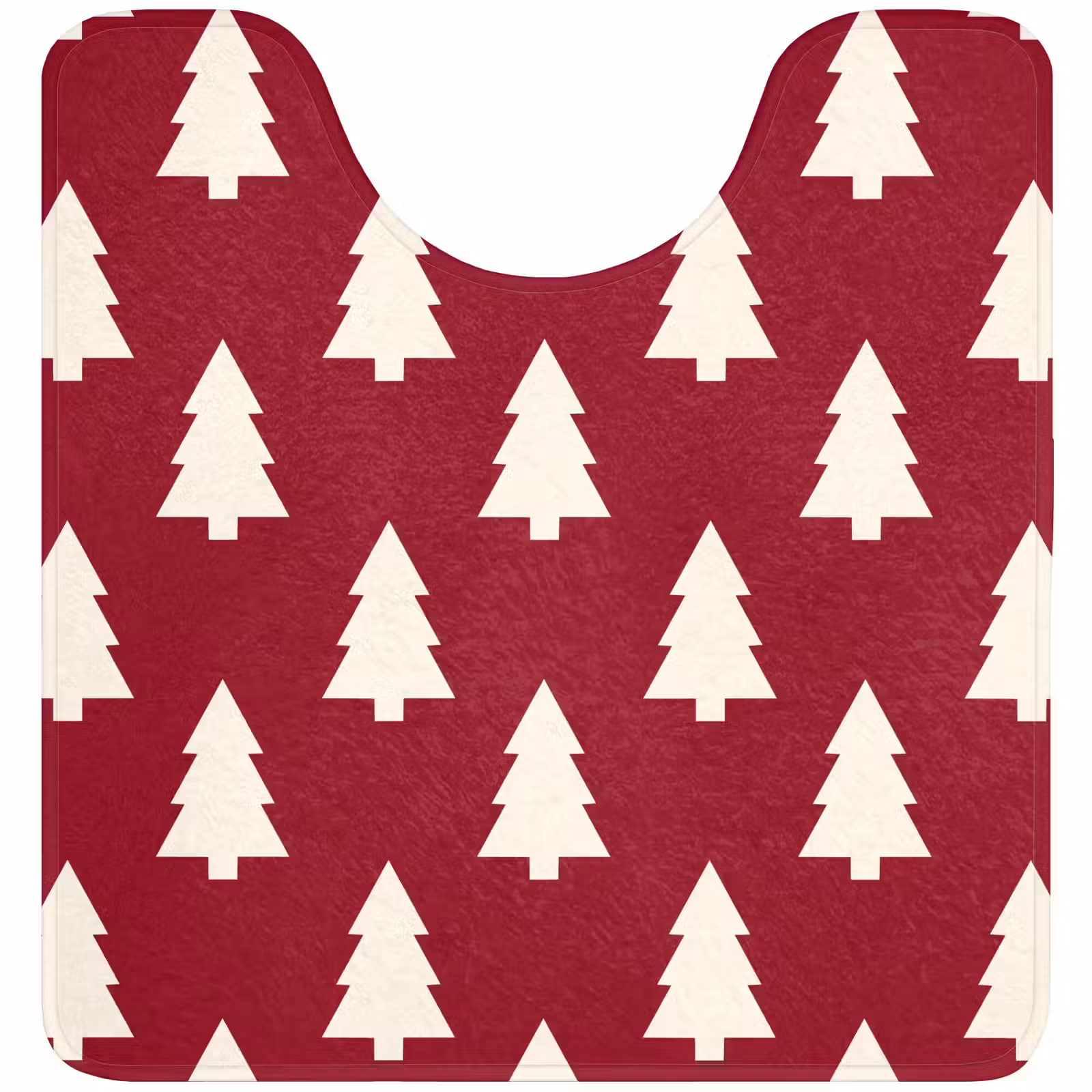 WC Vorleger - Weihnachtsbaum – Rot – Weiß — 1