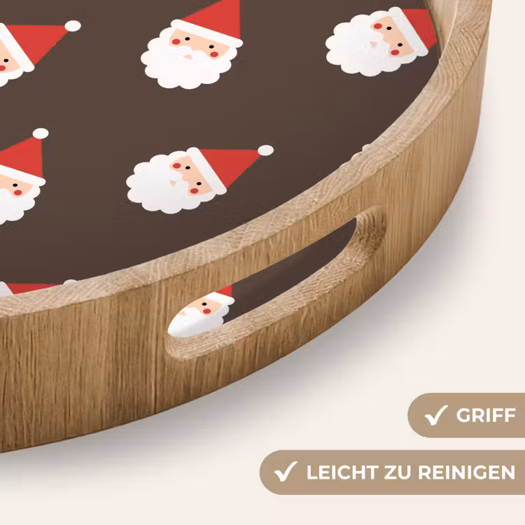 Tablett - Weihnachtsmann – Weihnachten – Braun — 5