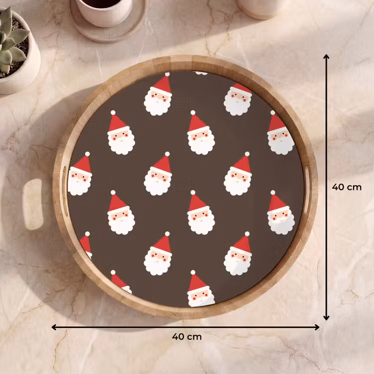 Tablett - Weihnachtsmann – Weihnachten – Braun — 9