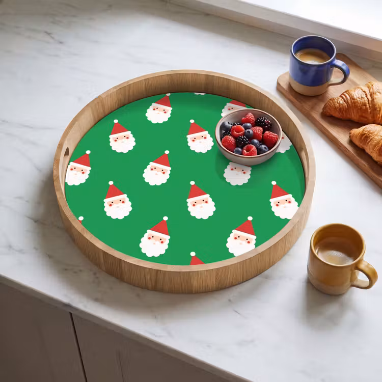 Tablett - Weihnachtsmann – Weihnachten – Neon – Grün — 4