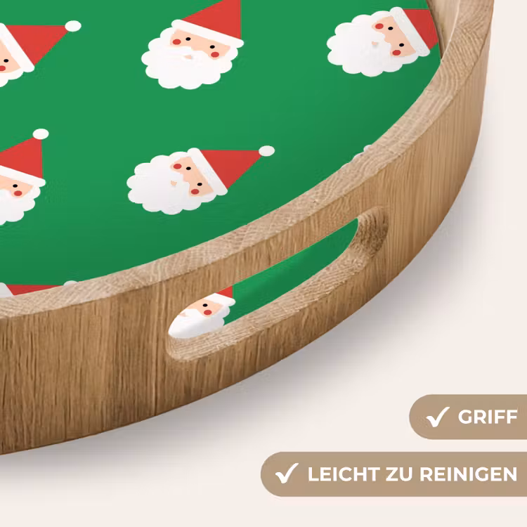 Tablett - Weihnachtsmann – Weihnachten – Neon – Grün — 5