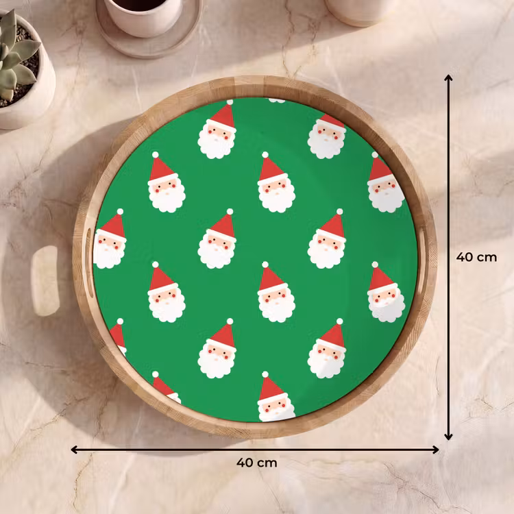 Tablett - Weihnachtsmann – Weihnachten – Neon – Grün — 9