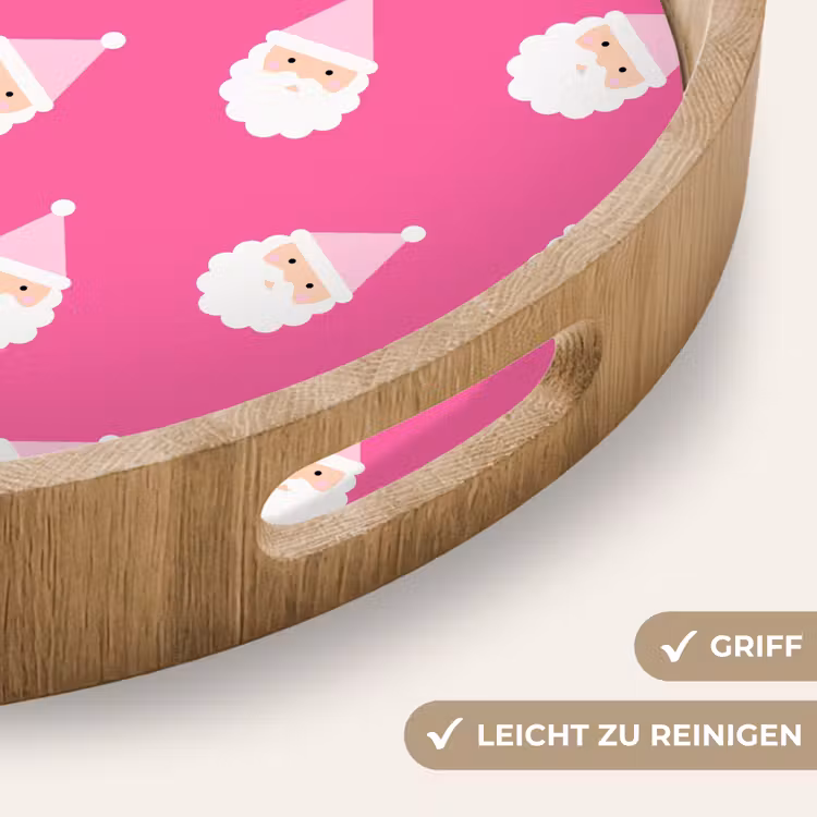 Tablett - Weihnachtsmann – Weihnachten – Neon – Rosa — 5