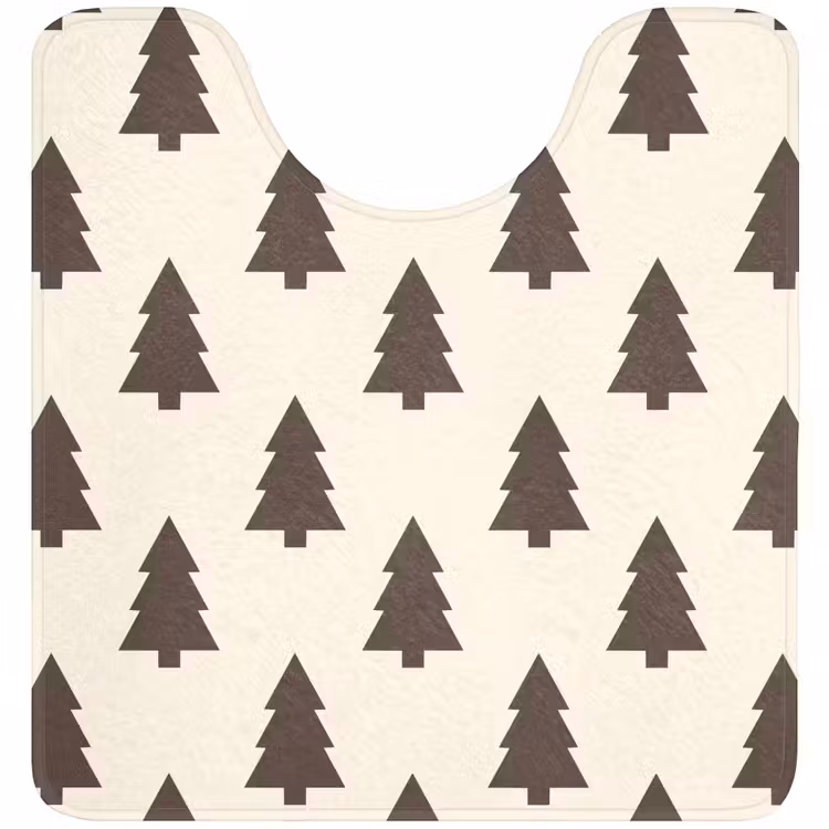 WC Vorleger - Weihnachtsbaum – Creme – Grau — 1