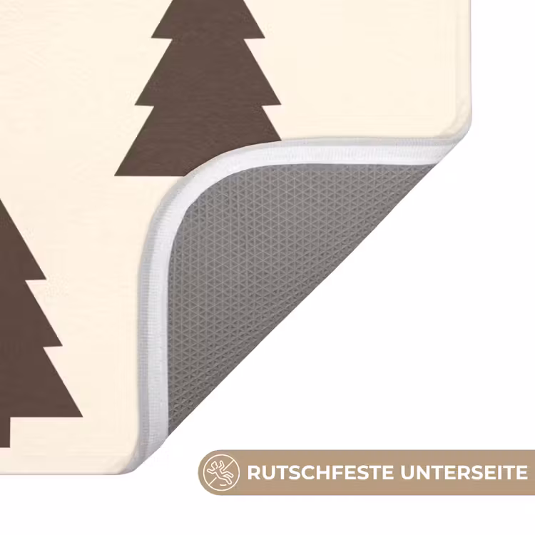 WC Vorleger - Weihnachtsbaum – Creme – Grau — 3