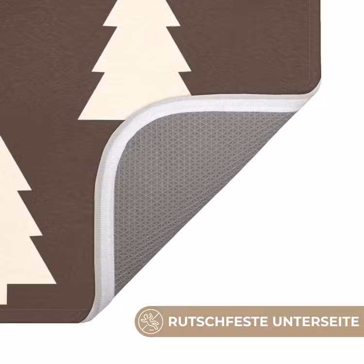 WC Vorleger - Weihnachtsbaum – Grau – Cremefarben — 3