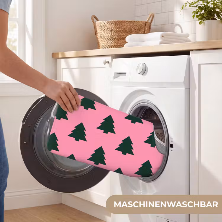WC Vorleger - Weihnachtsbaum – Rosa – Grün — 7