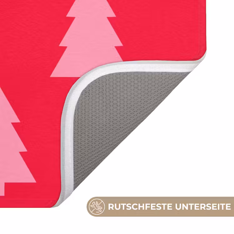 WC Vorleger - Weihnachtsbaum – Rosa – Rot — 3