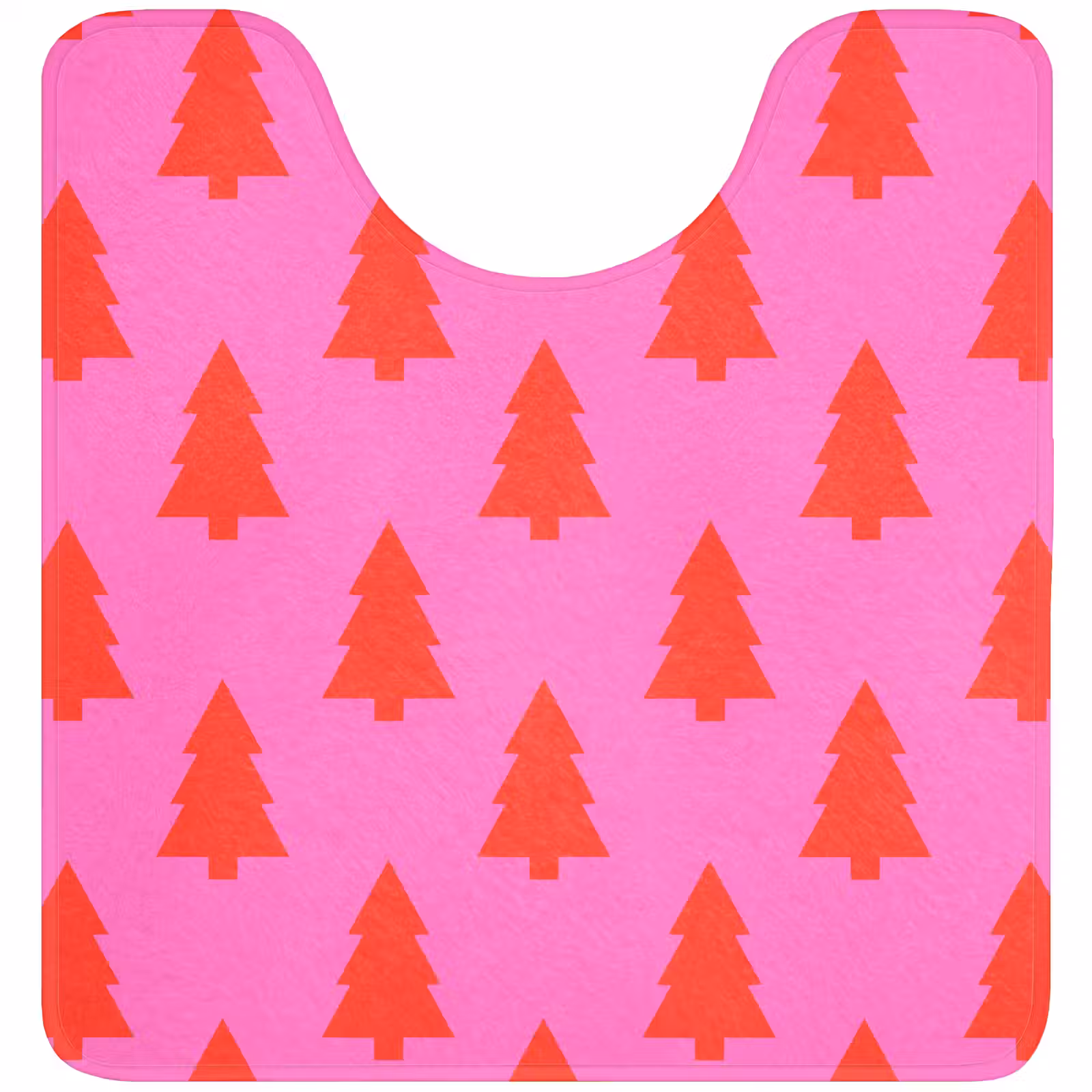 WC Vorleger - Weihnachtsbaum – Rot – Neon — 1