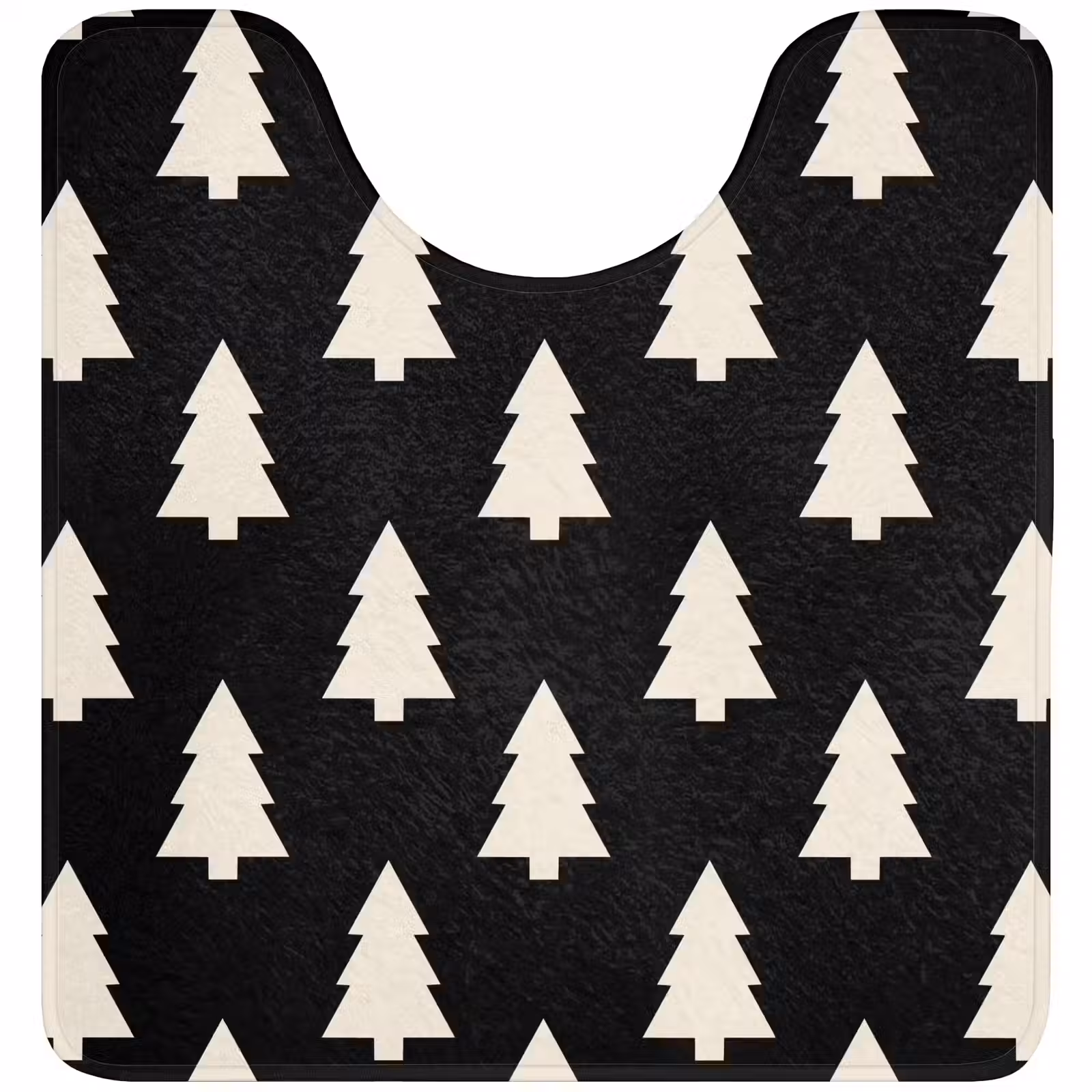 WC Vorleger - Weihnachtsbaum – Schwarz – Weiß — 1