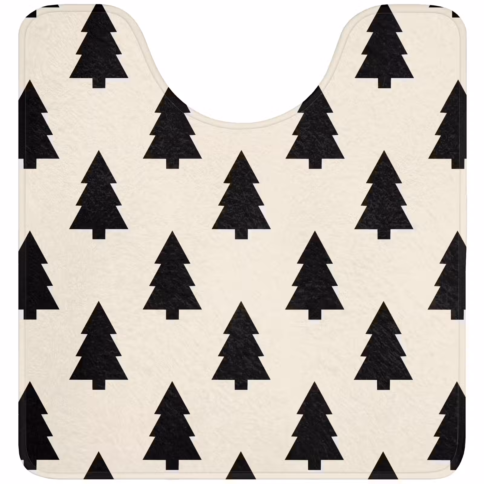 WC Vorleger - Weihnachtsbaum – Weiß – Schwarz — 1