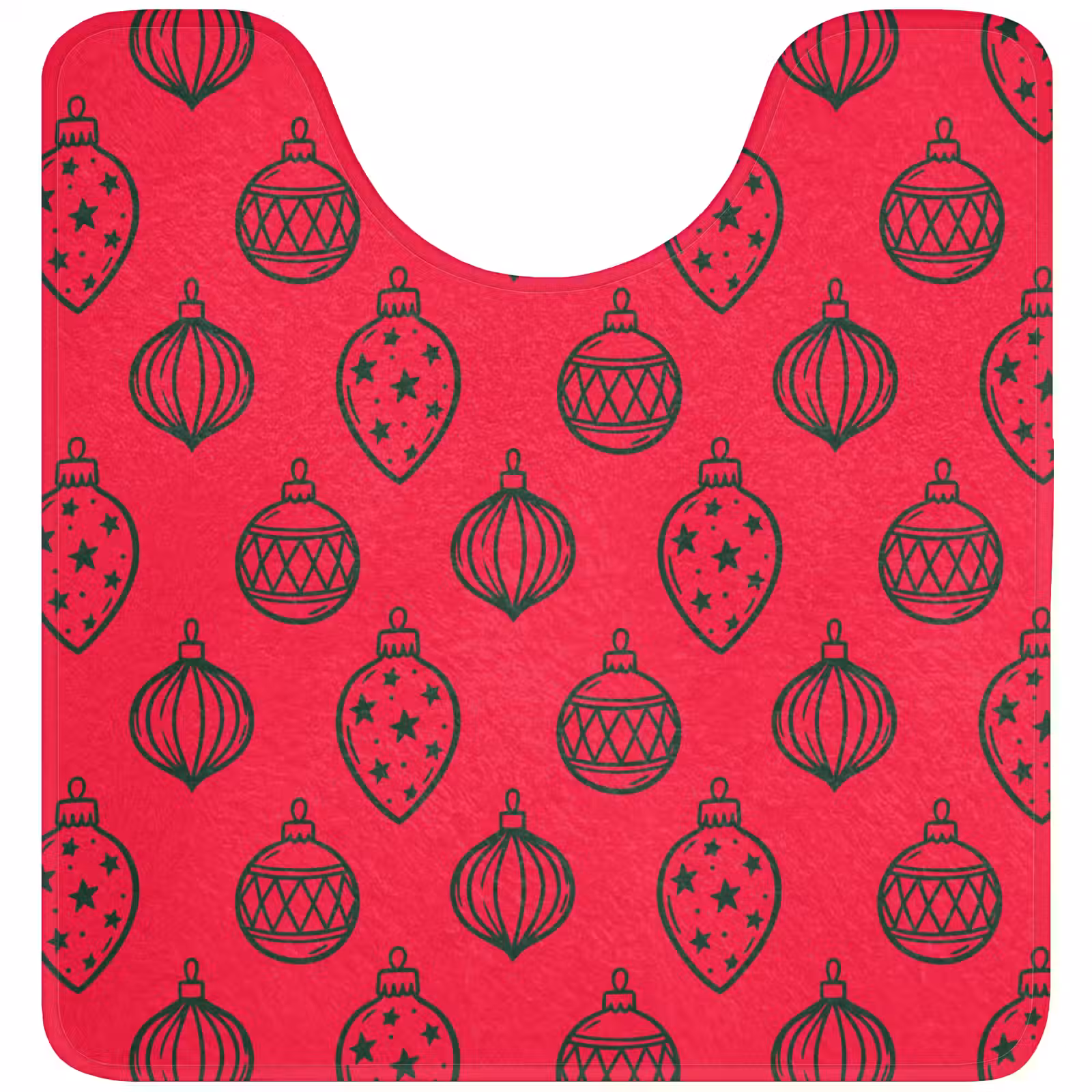 WC Vorleger - Weihnachtskugel – Grün – Rot — 1