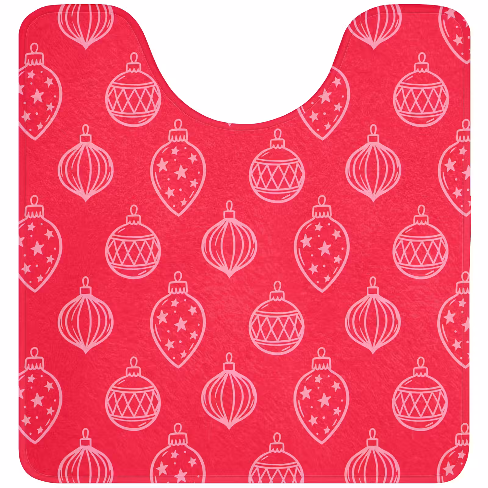 WC Vorleger - Weihnachtskugel – Rot – Rosa — 1