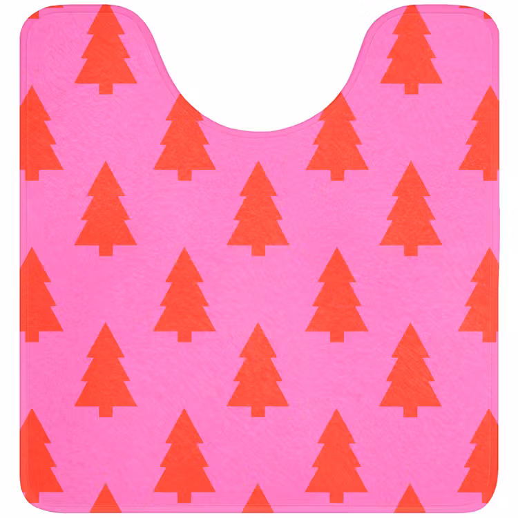 WC Vorleger - Weihnachtsbaum – Rot – Neon — 1
