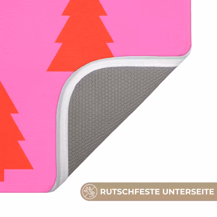 WC Vorleger - Weihnachtsbaum – Rot – Neon — 3