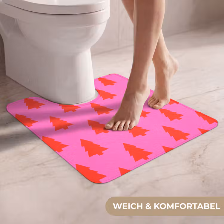 WC Vorleger - Weihnachtsbaum – Rot – Neon — 5