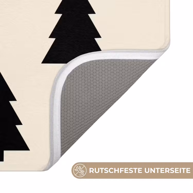 WC Vorleger - Weihnachtsbaum – Weiß – Schwarz — 3