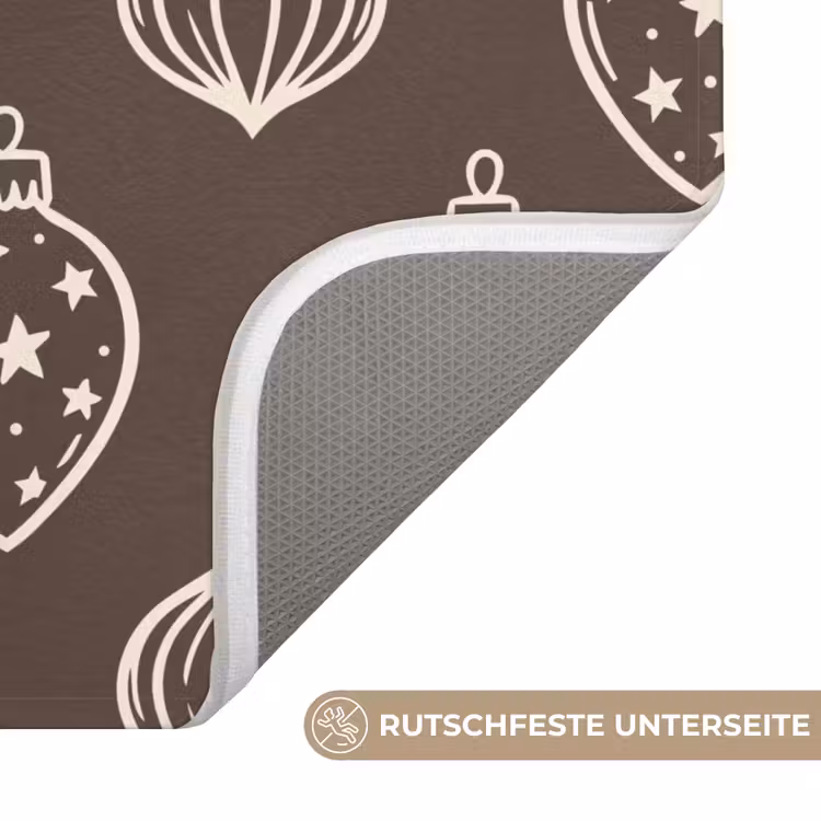 WC Vorleger - Weihnachtskugel – Grau – Cremefarben — 3