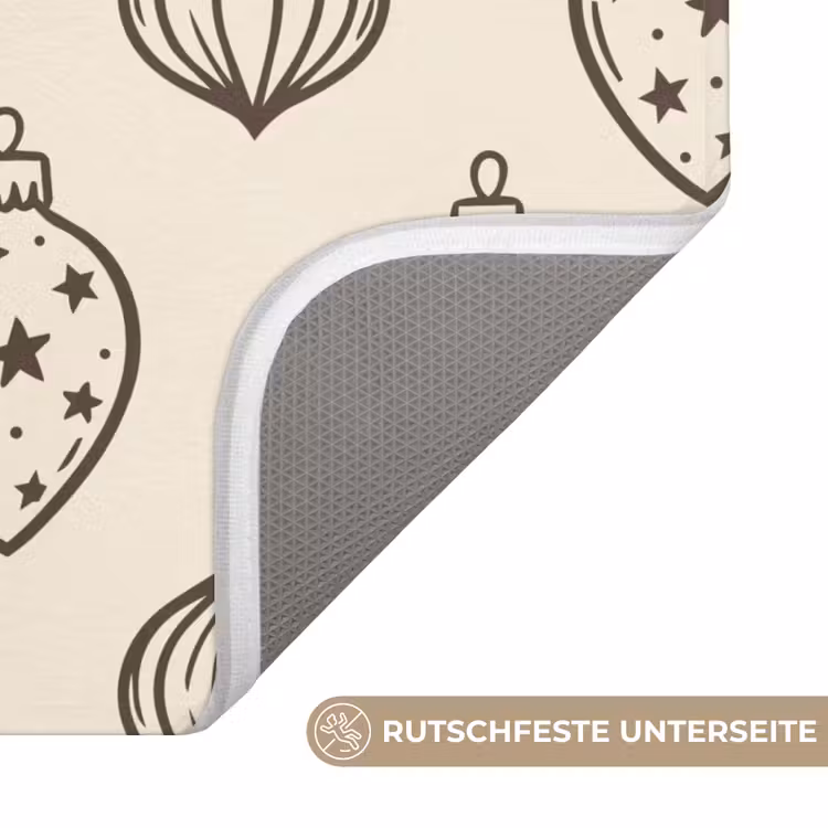 WC Vorleger - Weihnachtskugel – Grün – Cremefarben — 3