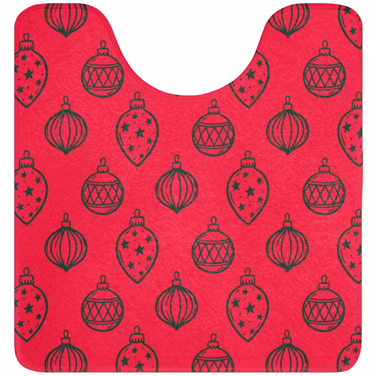 WC Vorleger - Weihnachtskugel – Grün – Rot — 1