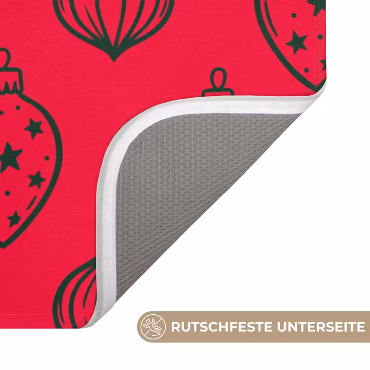 WC Vorleger - Weihnachtskugel – Grün – Rot — 3