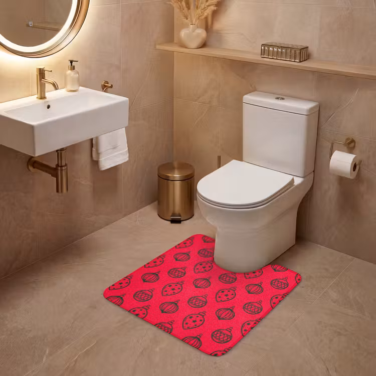 WC Vorleger - Weihnachtskugel – Grün – Rot — 4