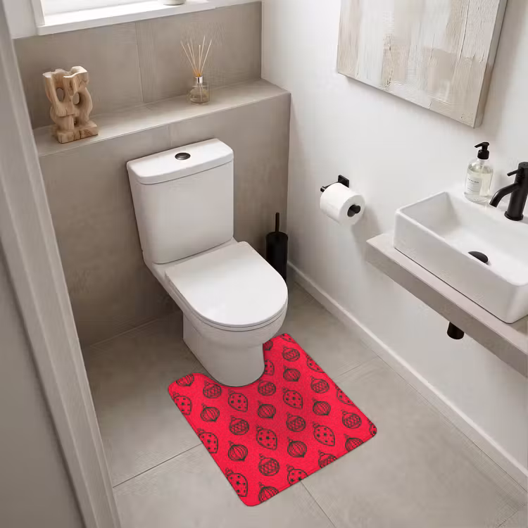 WC Vorleger - Weihnachtskugel – Grün – Rot — 6