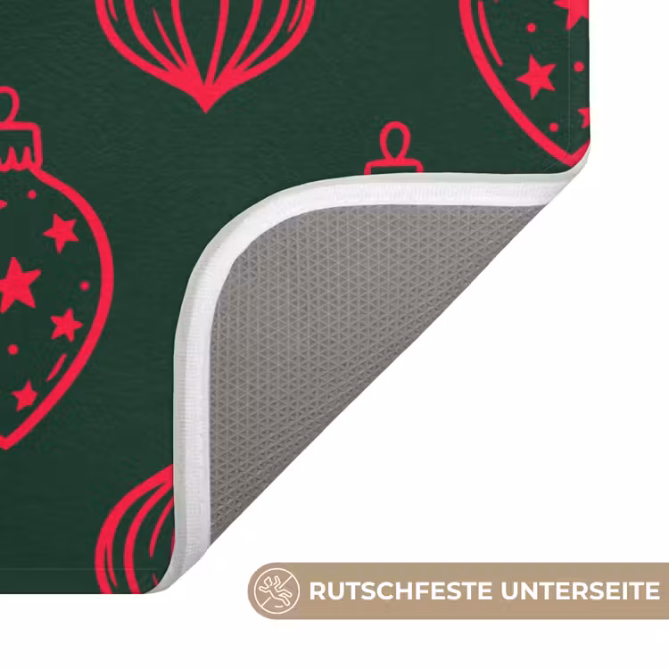 WC Vorleger - Weihnachtskugel – Rot – Grün — 3