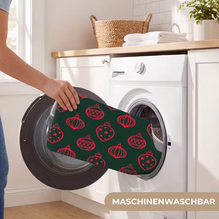 WC Vorleger - Weihnachtskugel – Rot – Grün — 7