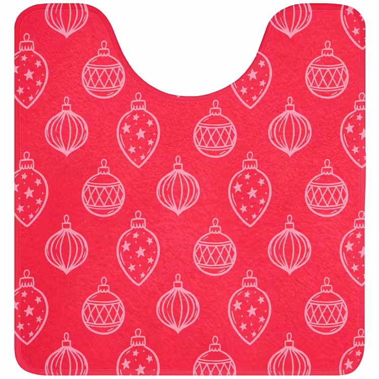 WC Vorleger - Weihnachtskugel – Rot – Rosa — 1