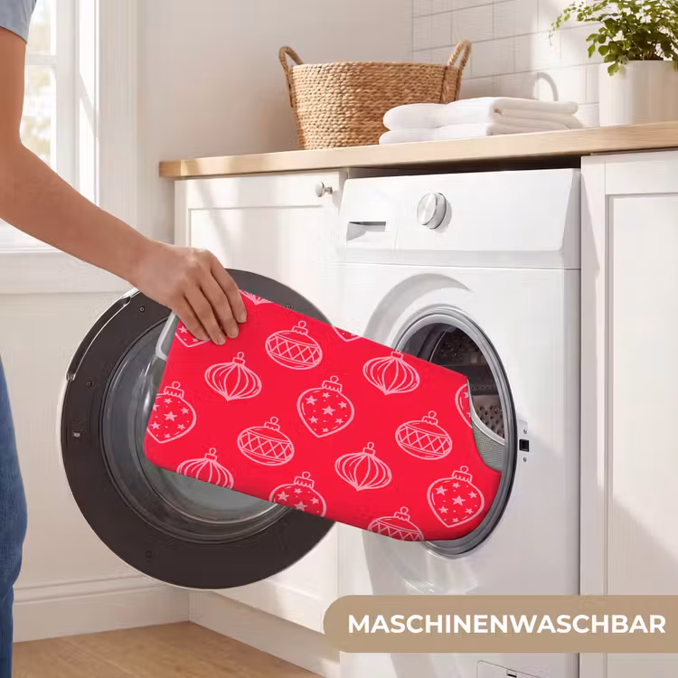WC Vorleger - Weihnachtskugel – Rot – Rosa — 7
