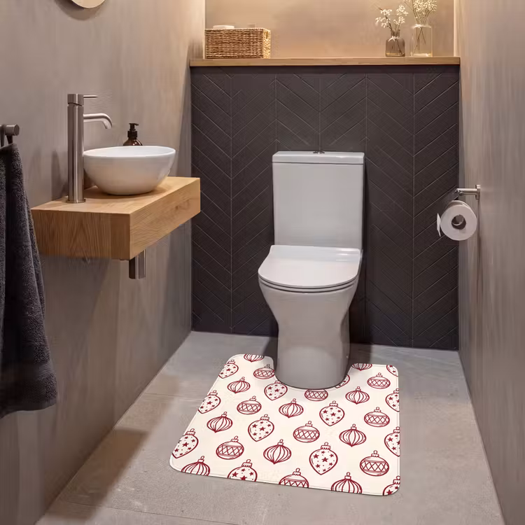 WC Vorleger - Weihnachtskugel – Rot – Weihnachten — 2