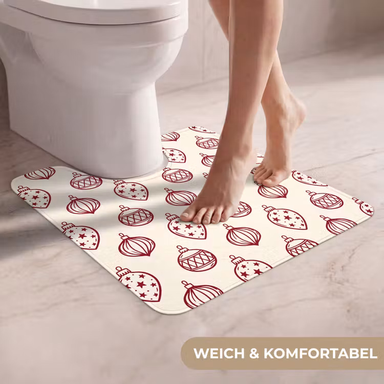 WC Vorleger - Weihnachtskugel – Rot – Weihnachten — 5