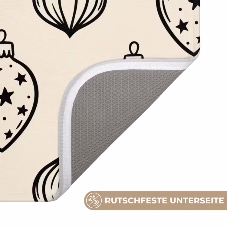 WC Vorleger - Weihnachtskugel – Schwarz – Weiß — 3