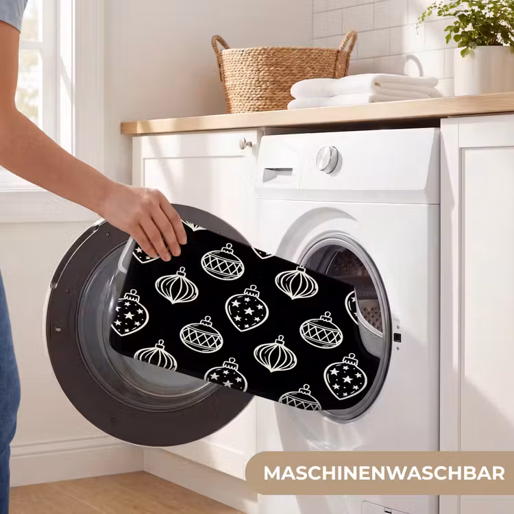 WC Vorleger - Weihnachtskugel – Weiß – Schwarz — 7