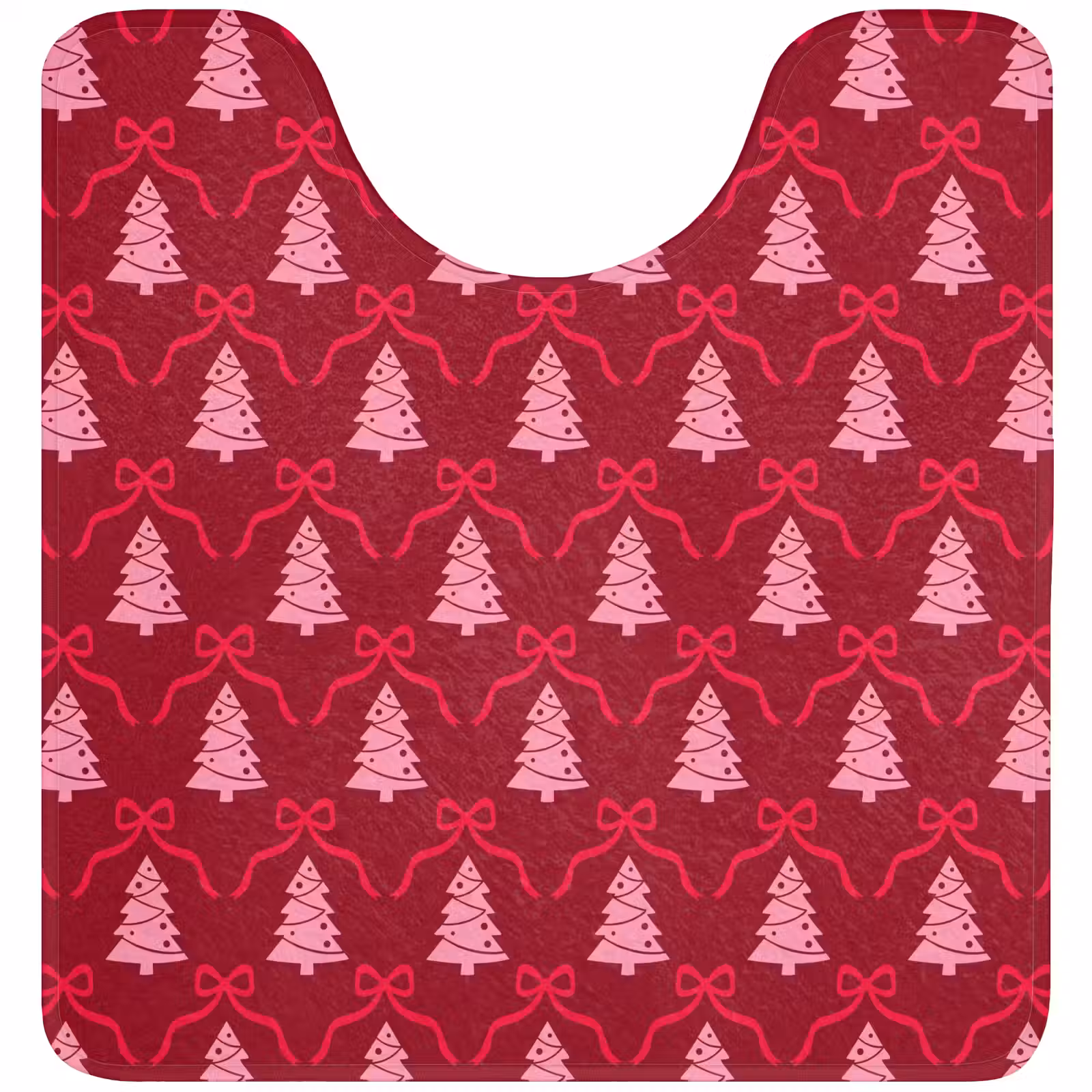 WC Vorleger - Schleife – Rot – Rosa – Weihnachten — 1