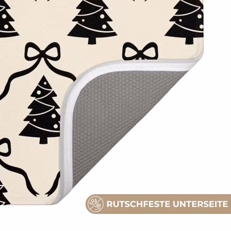 WC Vorleger - Schleife – Schwarz – Weiß – Weihnachten — 3