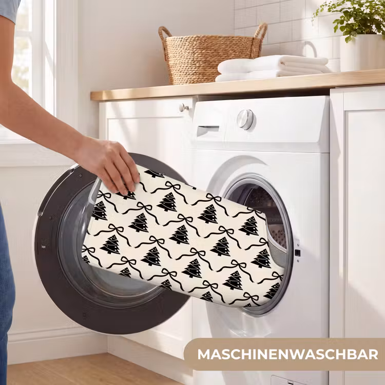 WC Vorleger - Schleife – Schwarz – Weiß – Weihnachten — 7