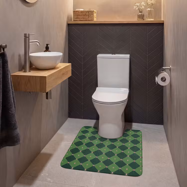 WC Vorleger - Stern – Grün – Rosa – Weihnachten — 2