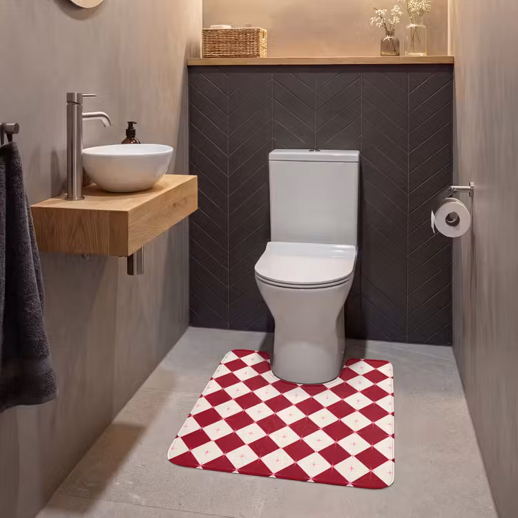 WC Vorleger - Stern – Rosa – Rot – Weihnachten — 2