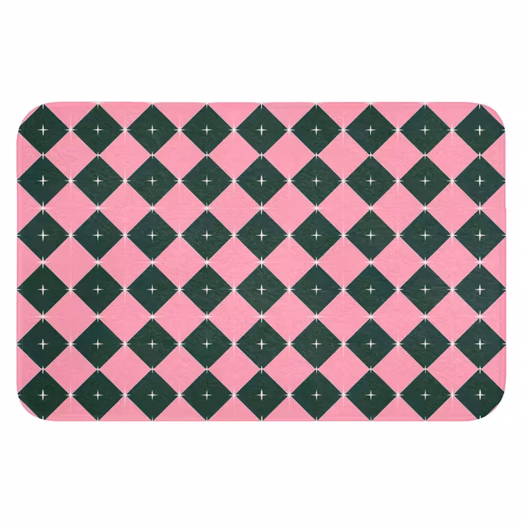 WC Vorleger - Weihnachten – Rosa – Grün – Stern — 1