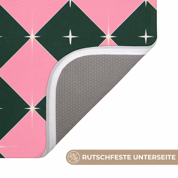 WC Vorleger - Weihnachten – Rosa – Grün – Stern — 3