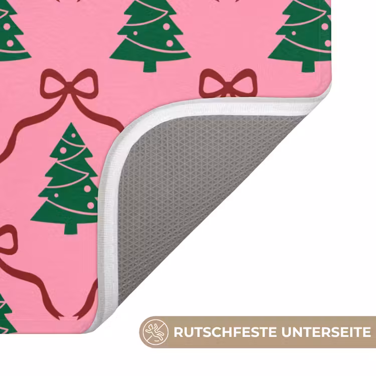 WC Vorleger - Weihnachten – Rosa – Rot – Schleife — 3
