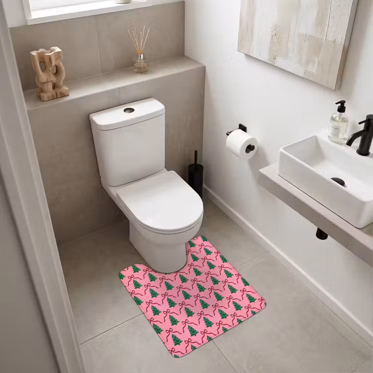 WC Vorleger - Weihnachten – Rosa – Rot – Schleife — 6
